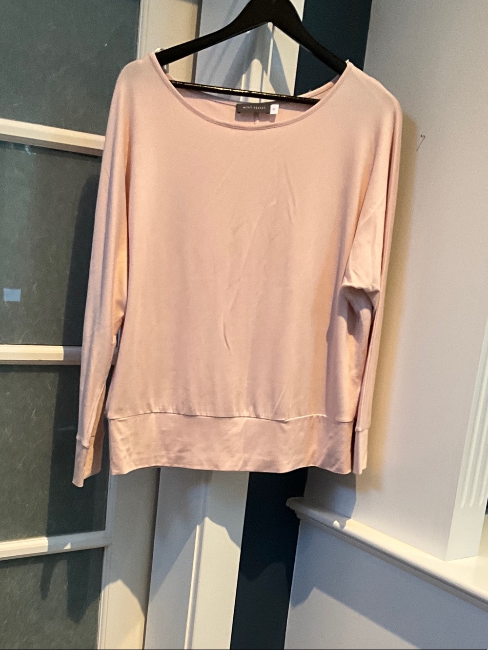 Marks & Spencer Pale Pink Boatneck Long Sleeve Top